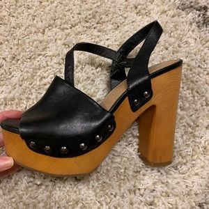 Platform clog style heels